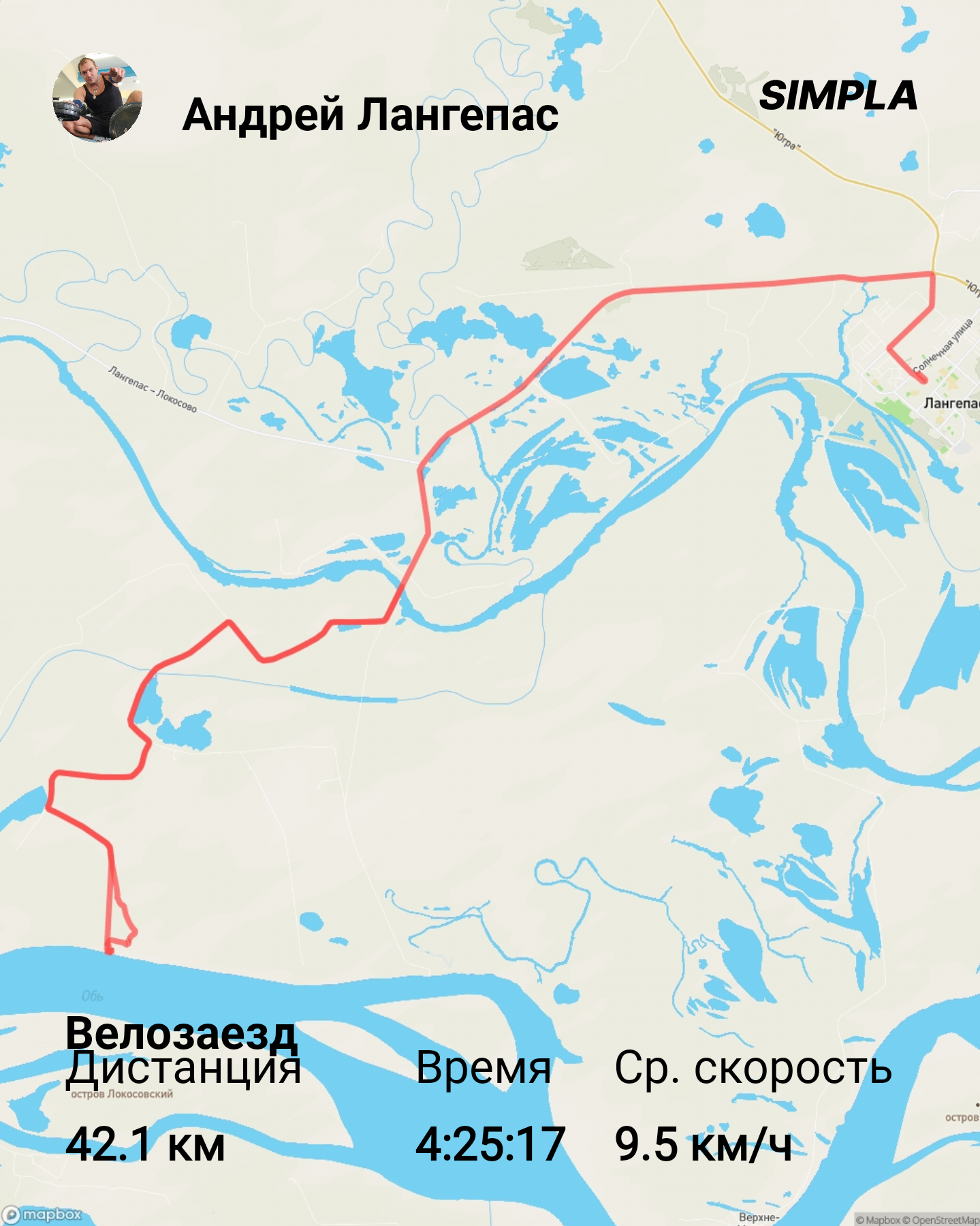 Скриншот тренировки