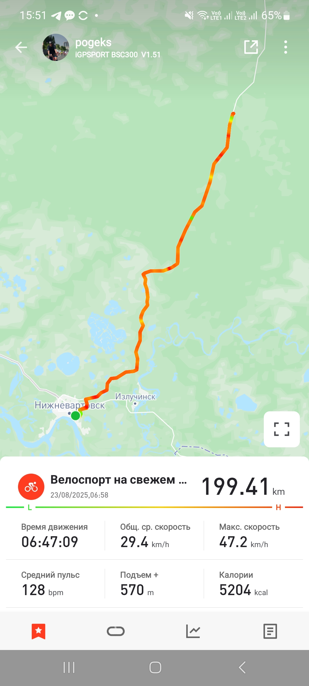 Скриншот тренировки